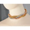 JINYOU 1216 Trendy Stainless Steel Chain Weave Torques grossos Punk Metal Declaração Gargantilha Colar Atraente Moda Jóias - Image 2