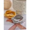 JINYOU 2366 Aço Inoxidável 316L Wide Heavy Metal Empilhável Pulseira Pulseira À Prova D 'Água 18K PVD Textura Charme Declaração Jóias - Image 2