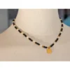 JINYOU 2562 Moda Pedra Natural Ágata Beads Cadeia Praça Coração Pingente Colar De Aço Inoxidável Artesanal Jóias Na Moda Bijoux - Image 2