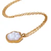JINYOU 2932 Trendy Natural Shell Aço Inoxidável Dog Claw Colar Pingente Cadeia À Prova D' Água Elegante Colar Bonito Colar Mulheres