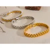 JINYOU 280 Homens 20cm Aço Inoxidável Metal Cadeia Cubana Pulseira Declaração 18K Banhado A Ouro Impermeável Jóias Bijoux - Image 2